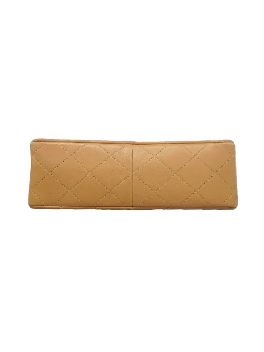 Chanel Shoulder Bag Quilted Lambskin Beige Gold